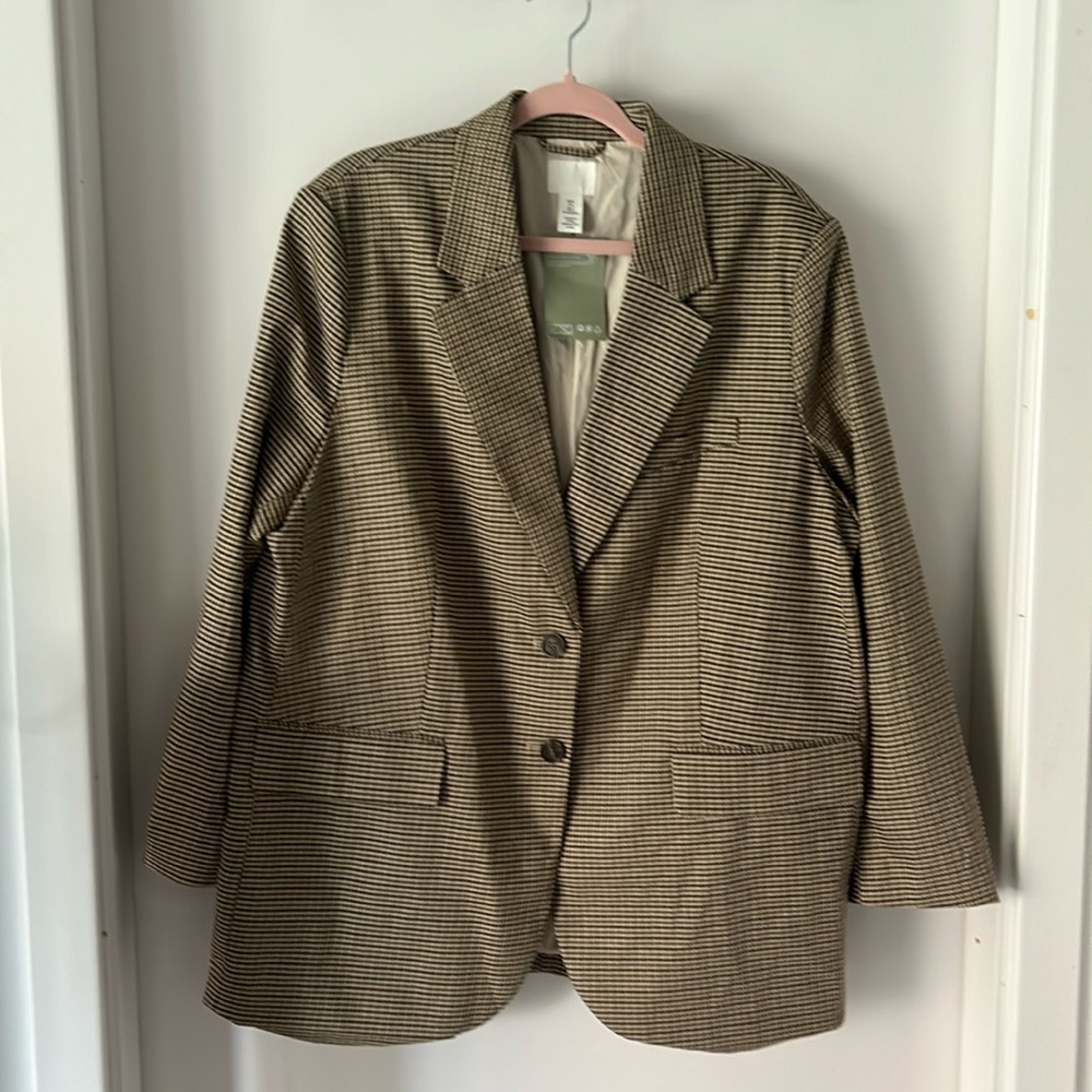 NWT H&M Oversized Plaid Blazer